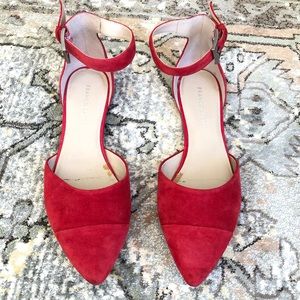Franco Sarto Red Suede Flats